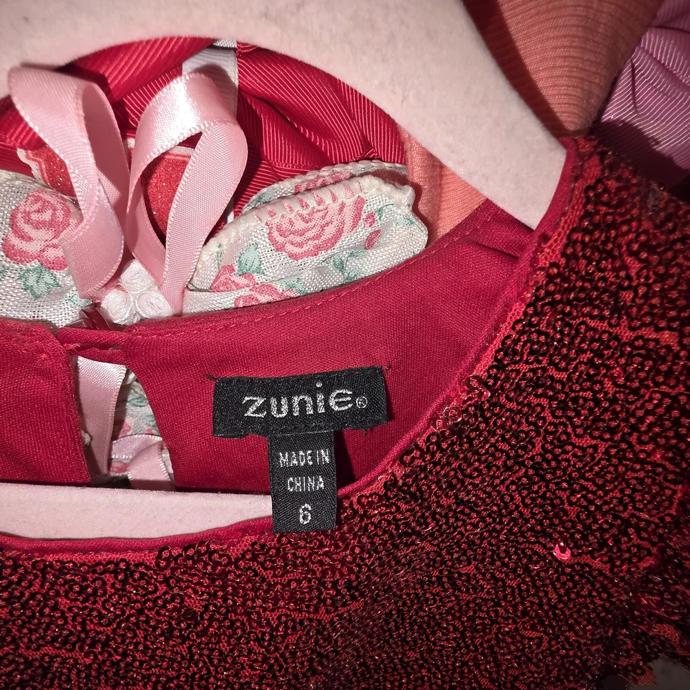 Zunie Red Sequin & Tulle Reindeer Party Dress